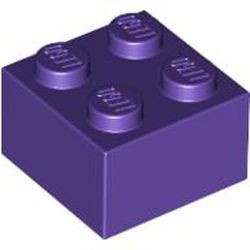 3003-89 Steen 2x2 paars, donker NIEUW *5K0000