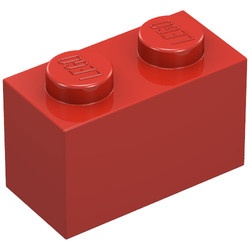 3004-5 Steen 1x2 rood NIEUW *1B004