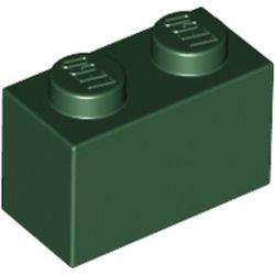 3004-80 Steen 1x2 groen, donker NIEUW *1B007