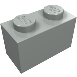 3004-9 Steen 1x2 lichtgrijs (klassiek) NIEUW *1B007