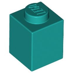 3005-39 Steen 1x1 turquoise, donker NIEUW *