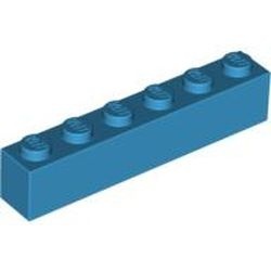 3009-153 Steen 1x6 blauw, donkerazuur NIEUW *5K0000