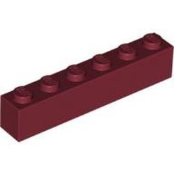 3009-59G Steen 1x6 rood, donker gebruikt *1A026