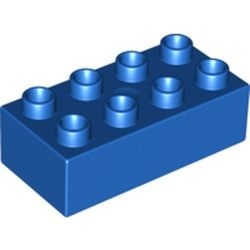 3011-7G DUPLO steen 2x4 (LET OP: DUPLO IS VRIJWEL ALTIJD PAKKETPOST) blauw gebruikt *