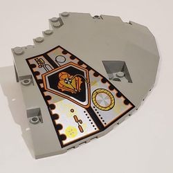 30116pb01-9G Paneel 14x14x2 1/3 schotel-top met UFO patroon LINKS lichtgrijs (klassiek) gebruikt *