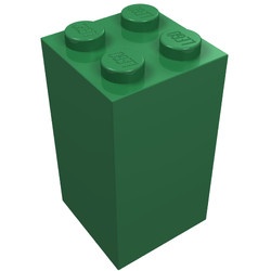 30145-6G Steen 2x2x3 groen gebruikt *1D001