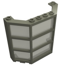 30185c01-10G Erker 3x8x6 met zwart getint glas zie ook 30181 donker, grijs (klassiek) gebruikt *