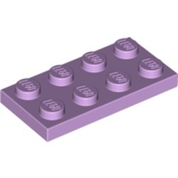 3020-154 Platte plaat 2x4 lavender, licht NIEUW *1B205