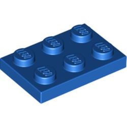 3021-7 Platte plaat 2x3 blauw NIEUW *1B200