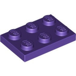 3021-89 Platte plaat 2x3 paars, donker NIEUW *1B202
