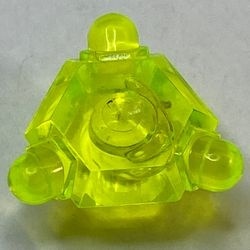 30213-16G Rots 2x2 Kristal 3-puntig transparant, neongroen gebruikt *1E020