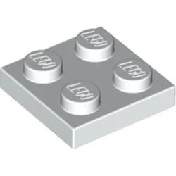 3022-1GB BULK AANBIEDING: 50x Platte plaat 2x2 wit gebruikt *1B362