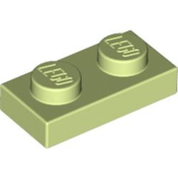 3023-158 Platte plaat 1x2 geelgroen NIEUW *1B168