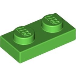 3023-36 Platte plaat 1x2 groen, helder NIEUW *1B168