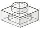3024-12G Platte plaat 1x1 transparant gebruikt *1B366