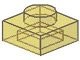 3024-19 Platte plaat 1x1 transparant geel NIEUW *1B167