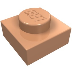 3024-28 Platte plaat 1x1 caramel NIEUW *1B168