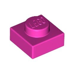 3024-47 Platte plaat 1x1 roze, donker NIEUW *1B168