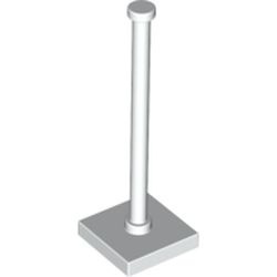30256-1G Pilaar 2x2x5 met paal en tegelbasis wit gebruikt *1L287+4