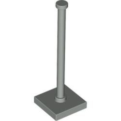 30256-86G Pilaar 2x2x5 met paal en tegelbasis grijs, licht (blauwachtig) gebruikt *0D0000