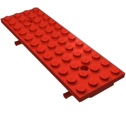 30278c01-5G Bodemplaat 4x12x1 2/3 rood gebruikt *