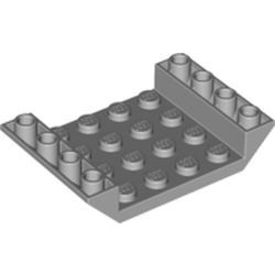 30283-86G Omgekeerde dakpan 45 graden 4x6 dubbel met 4x4 uitsnede grijs, licht (blauwachtig) gebruikt *1D014