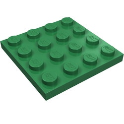3031-6G Platte plaat 4x4 groen gebruikt *1A037