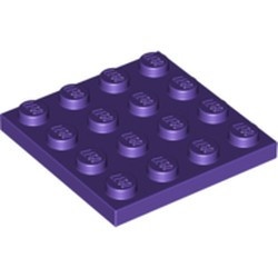 3031-89 Platte plaat 4x4 paars, donker NIEUW *5K0000