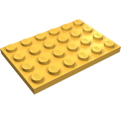 3032-110 Platte plaat 4x6 oranje, lichthelder NIEUW *5K0000
