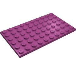 3033-71 Platte plaat 6x10 magenta NIEUW *5K0000