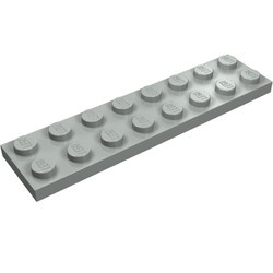 3034-9 Platte plaat 2x8 lichtgrijs (klassiek) NIEUW *5K0000