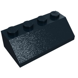 3037-11 Dakpan 45 graden 4x2 zwart NIEUW *1B153