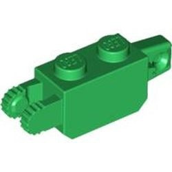 30386-6 Scharniersteen 1x2 1 en 2 vingers uiteinde groen NIEUW *1L0000