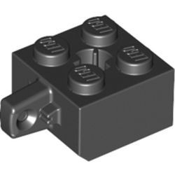 30389-11 Scharniersteen 2x2 - 1 vinger zwart NIEUW *