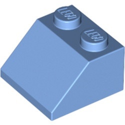 3039-42G Dakpan 45 graden 2x2 blauw, midden gebruikt *1D021