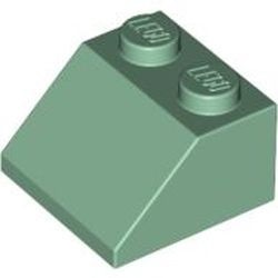 3039-48G Dakpan 45 graden 2x2 groen, zandkleurig gebruikt *1D021