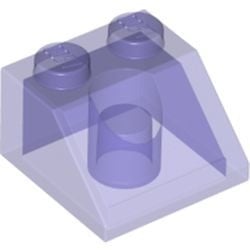 3039-51 Dakpan 45 graden 2x2 transparant paars NIEUW *1B135