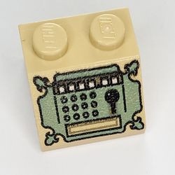 3039pb026-2G Dakpan bedrukt 45 2x2 met kassa crème gebruikt *5R000