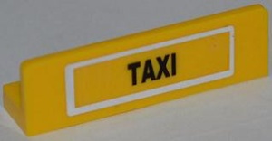 30413pb030-3G Paneel 1x4 TAXI geel gebruikt *0D0000