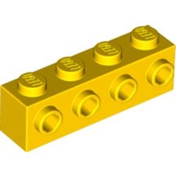 30414-3 Steen 1x4 met noppen één zijde geel NIEUW *5K0000