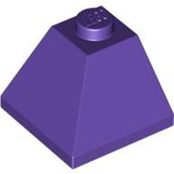 3045-89 Dakpan 45 graden 2x2 hoek buitenzijde paars, donker NIEUW *1B213