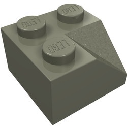 3046a-10G Dakpan 45 graden 2x2 hoek binnenzijde voor oa dakkapel zie 3049 voor nok donker, grijs (klassiek) gebruikt *1D033