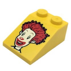 30474pb05-3G Dakpan bedrukt 33 3x2 glad met McDonalds Ronald McDonald geel gebruikt *5R000