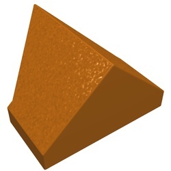 3049b-68 DakNOK 45 graden 2x1 afgeschuind ZONDER bodempin/houder oranje, donker NIEUW *1L183