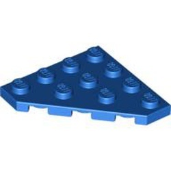 30503-7G Platte plaat 4x4 afgekapte hoek blauw gebruikt *1G010