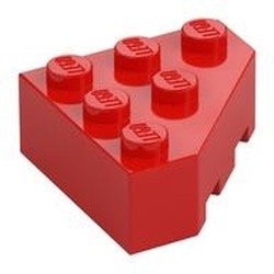 30505-5 Steen 3x3 zonder hoek rood NIEUW *5K0000