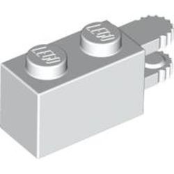 30540-1G Scharniersteen 1x2- twee horizontale vingers zijkant wit gebruikt *1L0000