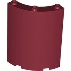 30562-59G Paneel 4x4x6 kwartrond rood, donker gebruikt *1F010