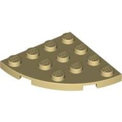 30565-2 Platte plaat 4x4 afgeronde hoek crème NIEUW *5G0000