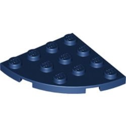 30565-63G Platte plaat 4x4 afgeronde hoek blauw, donker gebruikt *5G0000